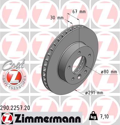 Zimmermann 290.2257.20 - Kočioni disk www.molydon.hr