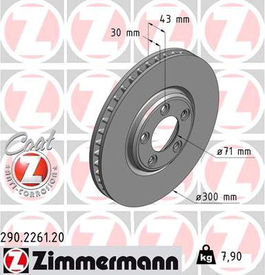 Zimmermann 290.2261.20 - Kočioni disk www.molydon.hr