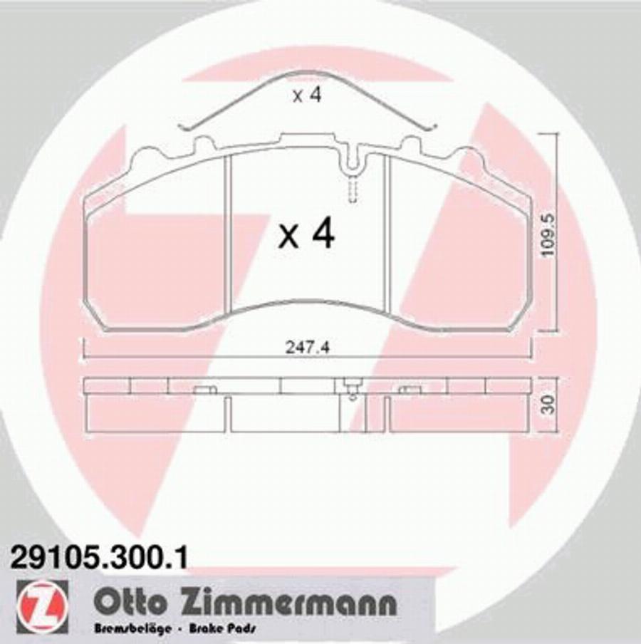 Zimmermann 291053001 - Komplet Pločica, disk-kočnica www.molydon.hr