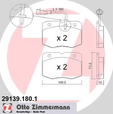 Zimmermann 29139.180.1 - Komplet Pločica, disk-kočnica www.molydon.hr