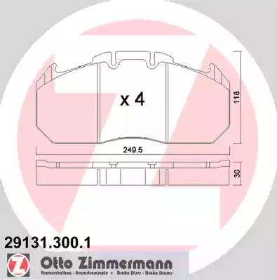 Zimmermann 29131.300.1 - Komplet Pločica, disk-kočnica www.molydon.hr