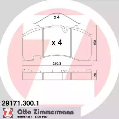 Zimmermann 29171.300.1 - Komplet Pločica, disk-kočnica www.molydon.hr