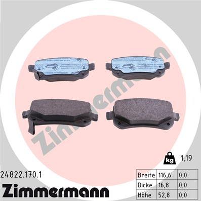 Zimmermann 24822.170.1 - Komplet Pločica, disk-kočnica www.molydon.hr