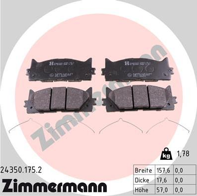 Zimmermann 24350.175.2 - Komplet Pločica, disk-kočnica www.molydon.hr