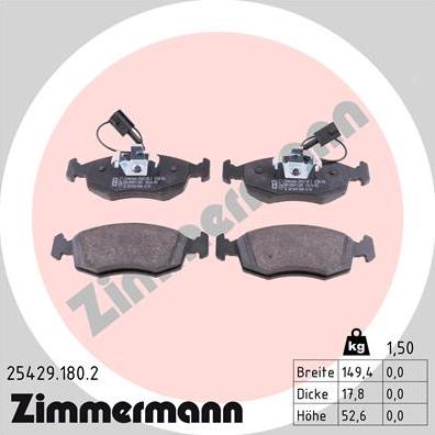 Zimmermann 25429.180.2 - Komplet Pločica, disk-kočnica www.molydon.hr