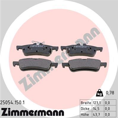 Zimmermann 25054.150.1 - Komplet Pločica, disk-kočnica www.molydon.hr