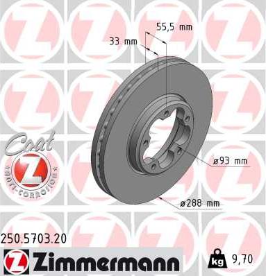 Zimmermann 250.5703.20 - Kočioni disk www.molydon.hr