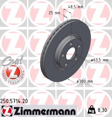 Zimmermann 250.5714.20 - Kočioni disk www.molydon.hr