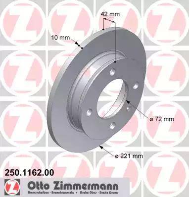 Zimmermann 250.1162.00 - Kočioni disk www.molydon.hr