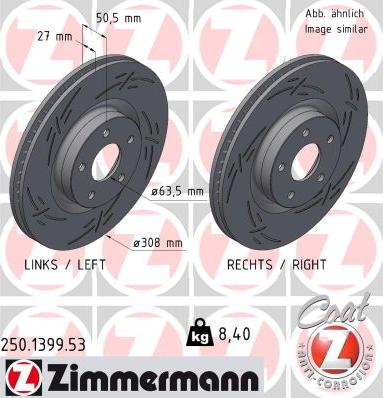 Zimmermann 250.1399.53 - Kočioni disk www.molydon.hr