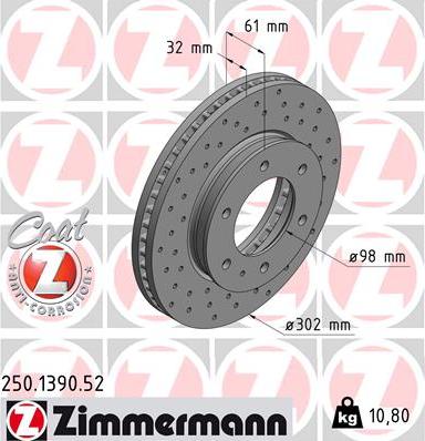 Zimmermann 250.1390.52 - Kočioni disk www.molydon.hr