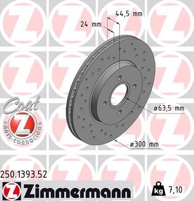 Zimmermann 250.1393.52 - Kočioni disk www.molydon.hr