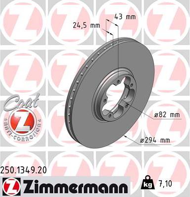 Zimmermann 250.1349.20 - Kočioni disk www.molydon.hr