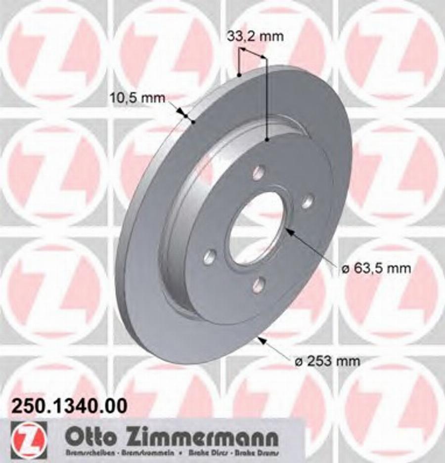 Zimmermann 250.1340.00 - Kočioni disk www.molydon.hr