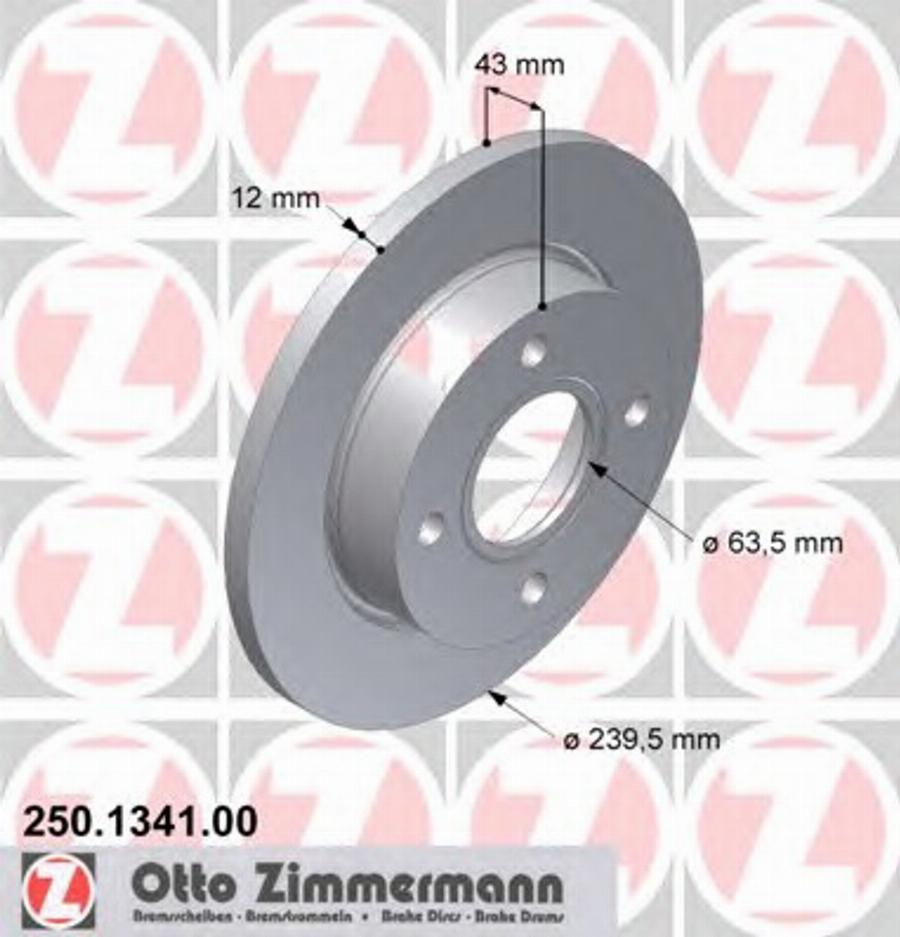 Zimmermann 250 1341 00 - Kočioni disk www.molydon.hr