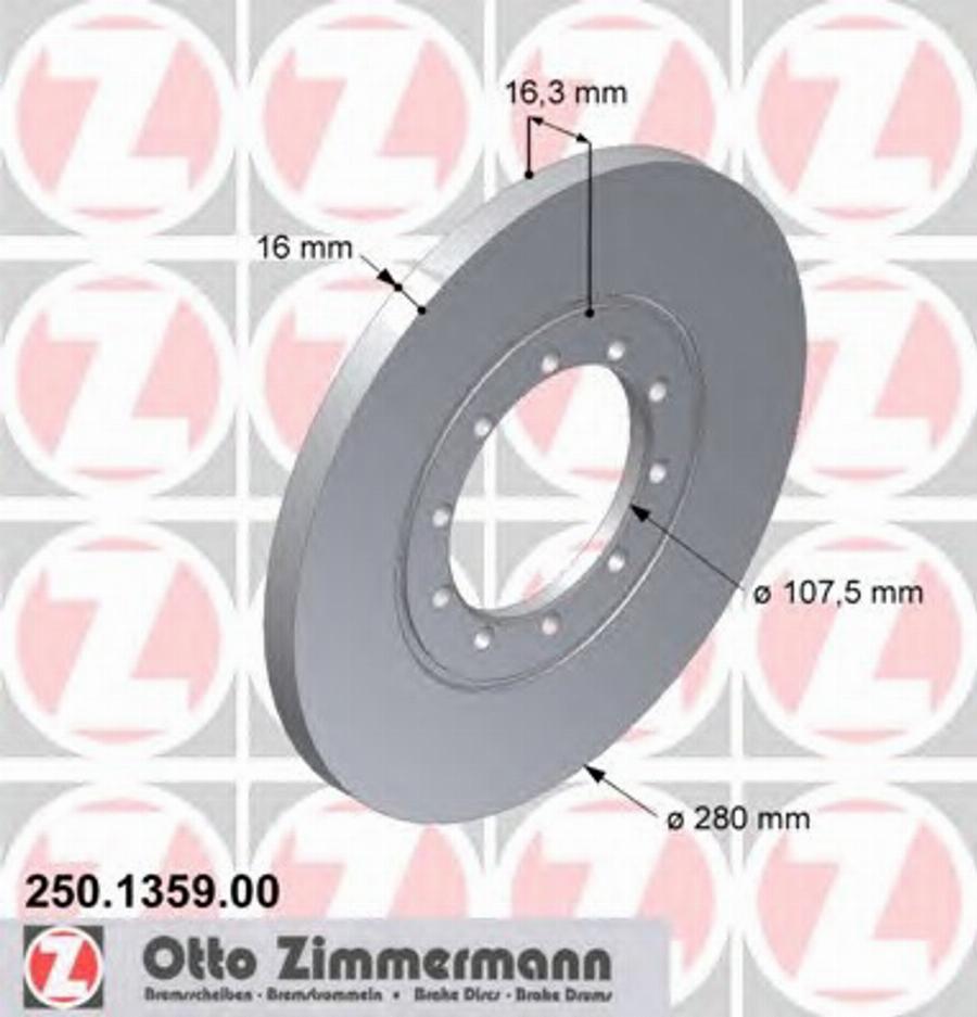 Zimmermann 250.1359.00 - Kočioni disk www.molydon.hr