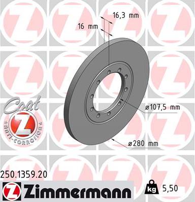 Zimmermann 250.1359.20 - Kočioni disk www.molydon.hr