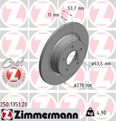 Zimmermann 250.1351.20 - Kočioni disk www.molydon.hr