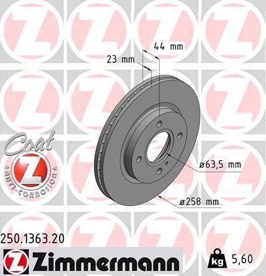 Zimmermann 250.1363.20 - Kočioni disk www.molydon.hr