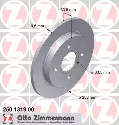Zimmermann 250.1319.00 - Kočioni disk www.molydon.hr