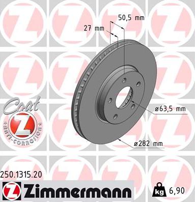 Zimmermann 250.1315.20 - Kočioni disk www.molydon.hr