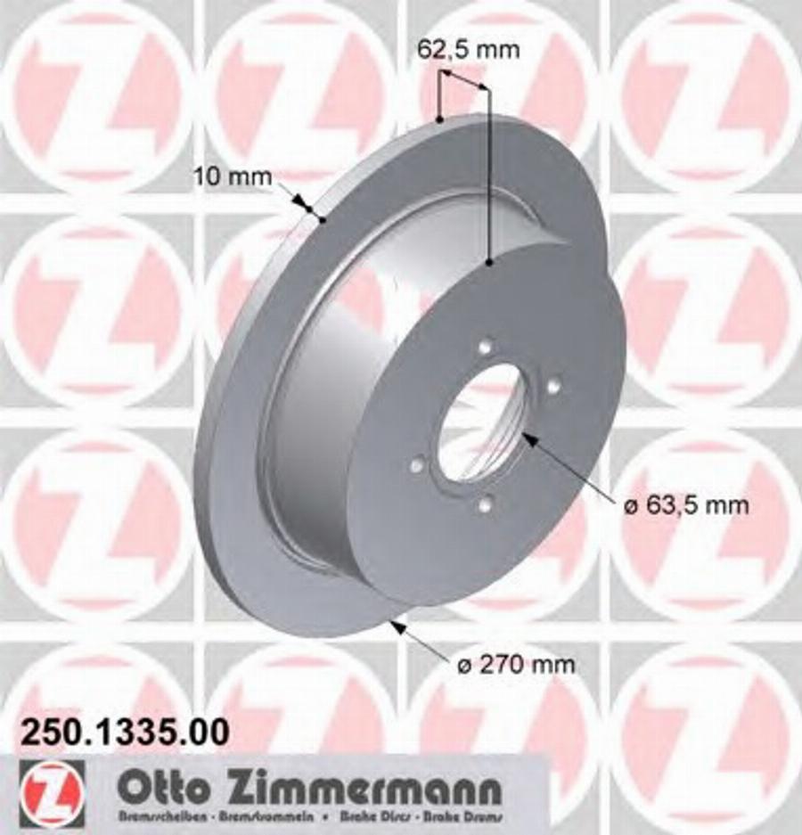 Zimmermann 250 1335 00 - Kočioni disk www.molydon.hr