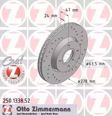 Zimmermann 250.1338.52 - Kočioni disk www.molydon.hr