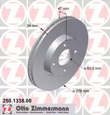 Zimmermann 250.1338.00 - Kočioni disk www.molydon.hr