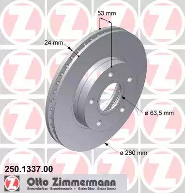 Zimmermann 250.1337.00 - Kočioni disk www.molydon.hr