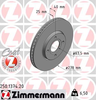 Zimmermann 250.1374.20 - Kočioni disk www.molydon.hr