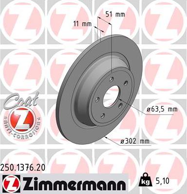 Zimmermann 250.1376.20 - Kočioni disk www.molydon.hr