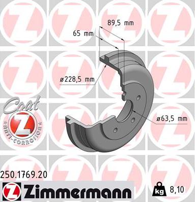 Zimmermann 250.1769.20 - Bubanj kočnica www.molydon.hr