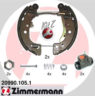 Zimmermann 20990.105.1 - Komplet kočnica, bubanj kočnice www.molydon.hr