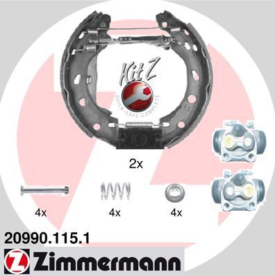 Zimmermann 20990.115.1 - Komplet kočnica, bubanj kočnice www.molydon.hr