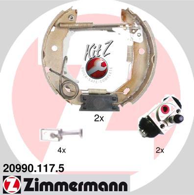Zimmermann 20990.117.5 - Komplet kočnica, bubanj kočnice www.molydon.hr
