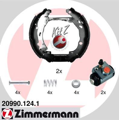 Zimmermann 20990.124.1 - Komplet kočnica, bubanj kočnice www.molydon.hr