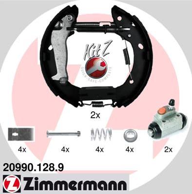 Zimmermann 20990.128.8 - Komplet kočnica, bubanj kočnice www.molydon.hr