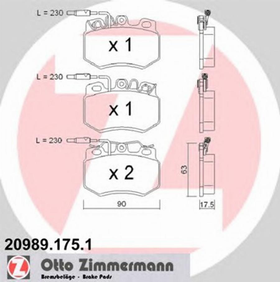 Zimmermann 209891751 - Komplet Pločica, disk-kočnica www.molydon.hr