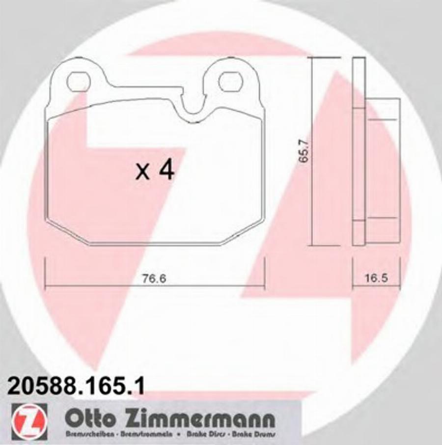 Zimmermann 205881651 - Komplet Pločica, disk-kočnica www.molydon.hr