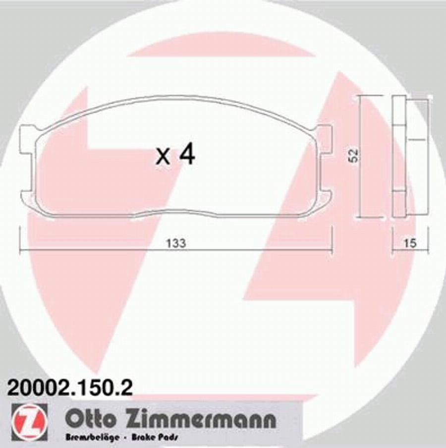 Zimmermann 200021502 - Komplet Pločica, disk-kočnica www.molydon.hr