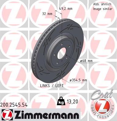 Zimmermann 200.2545.54 - Kočioni disk www.molydon.hr