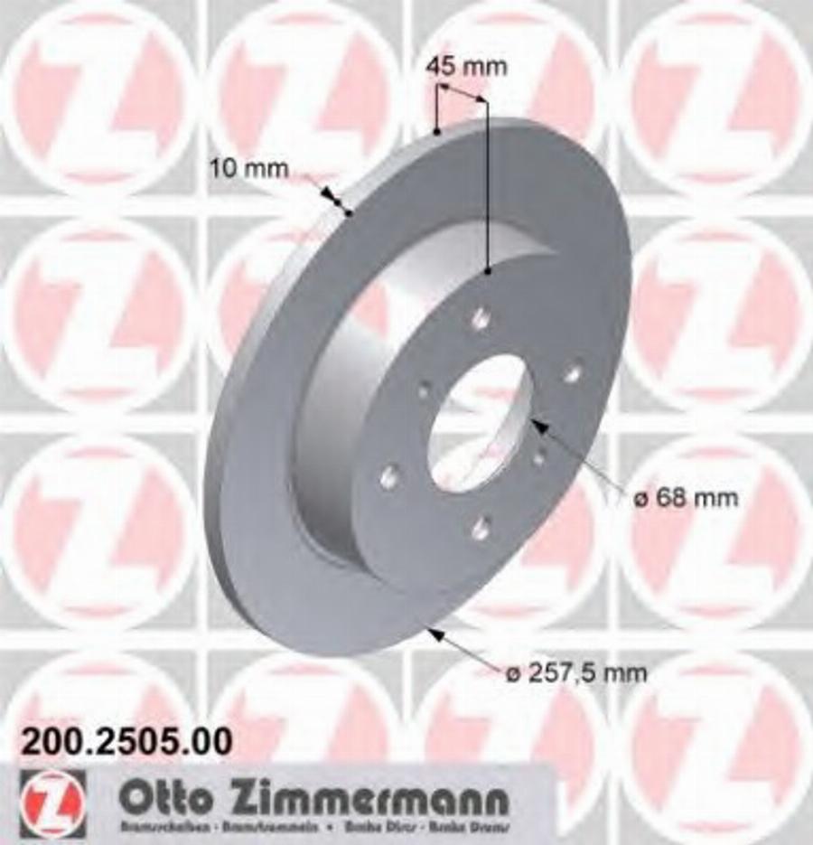 Zimmermann 200 2505 00 - Kočioni disk www.molydon.hr