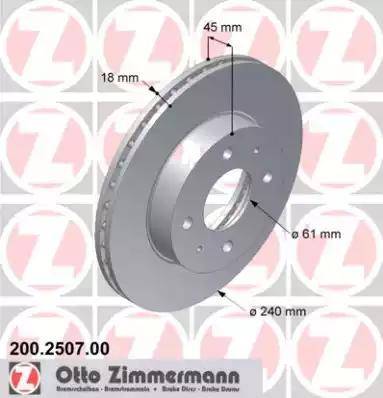 Zimmermann 200.2507.00 - Kočioni disk www.molydon.hr