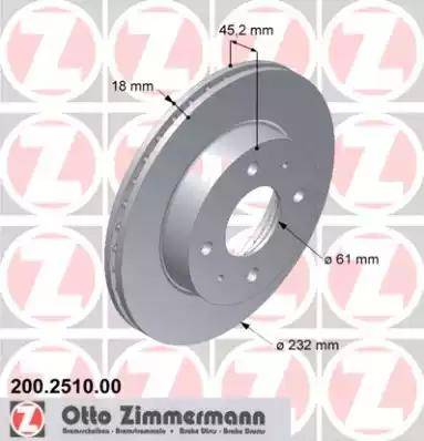 Zimmermann 200.2510.00 - Kočioni disk www.molydon.hr