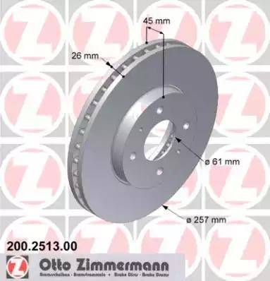 Zimmermann 200.2513.00 - Kočioni disk www.molydon.hr