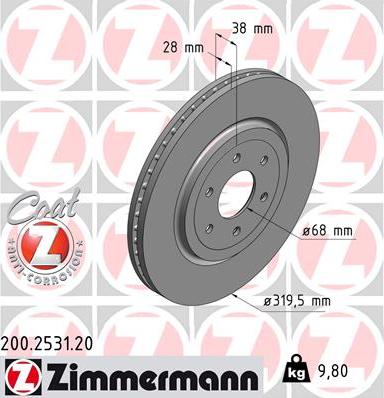 Zimmermann 200.2531.20 - Kočioni disk www.molydon.hr