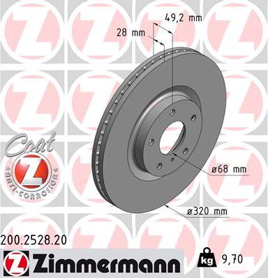 Zimmermann 200.2528.20 - Kočioni disk www.molydon.hr