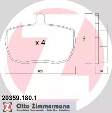 Zimmermann 20359.180.1 - Komplet Pločica, disk-kočnica www.molydon.hr