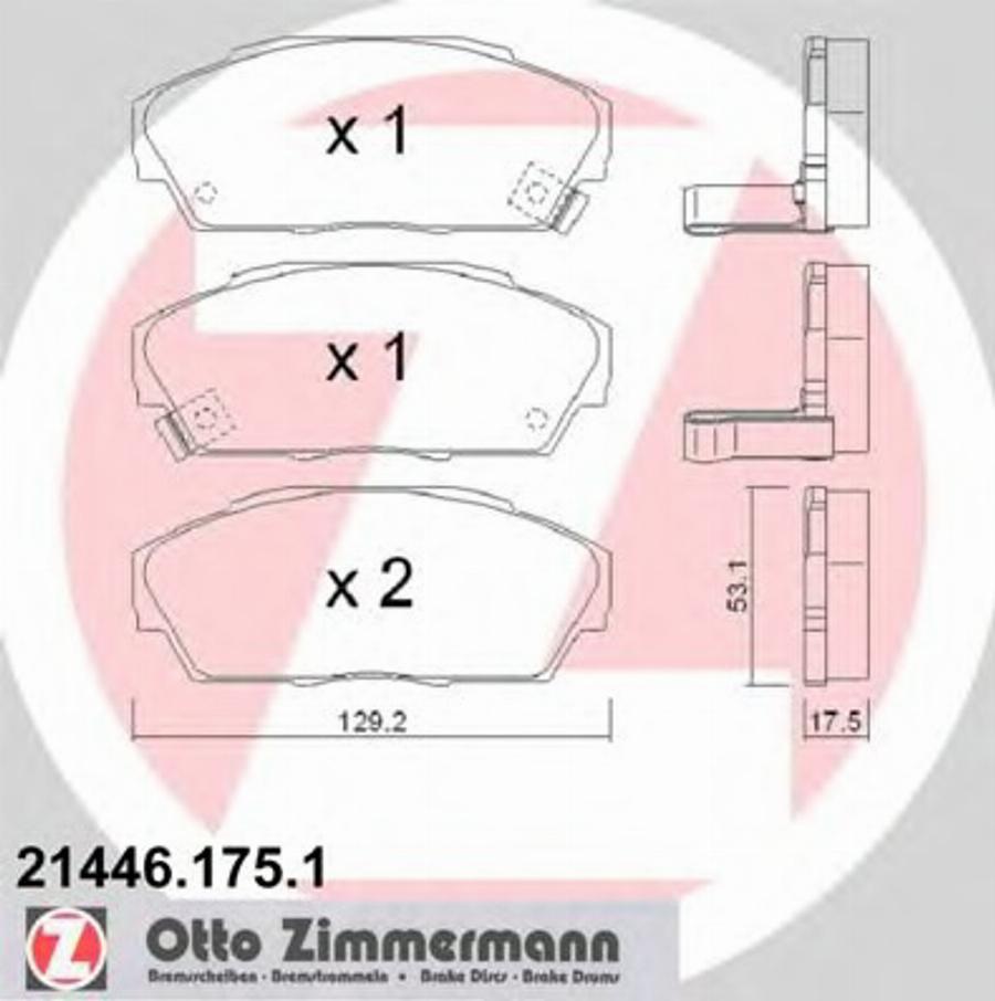 Zimmermann 214461751 - Komplet Pločica, disk-kočnica www.molydon.hr