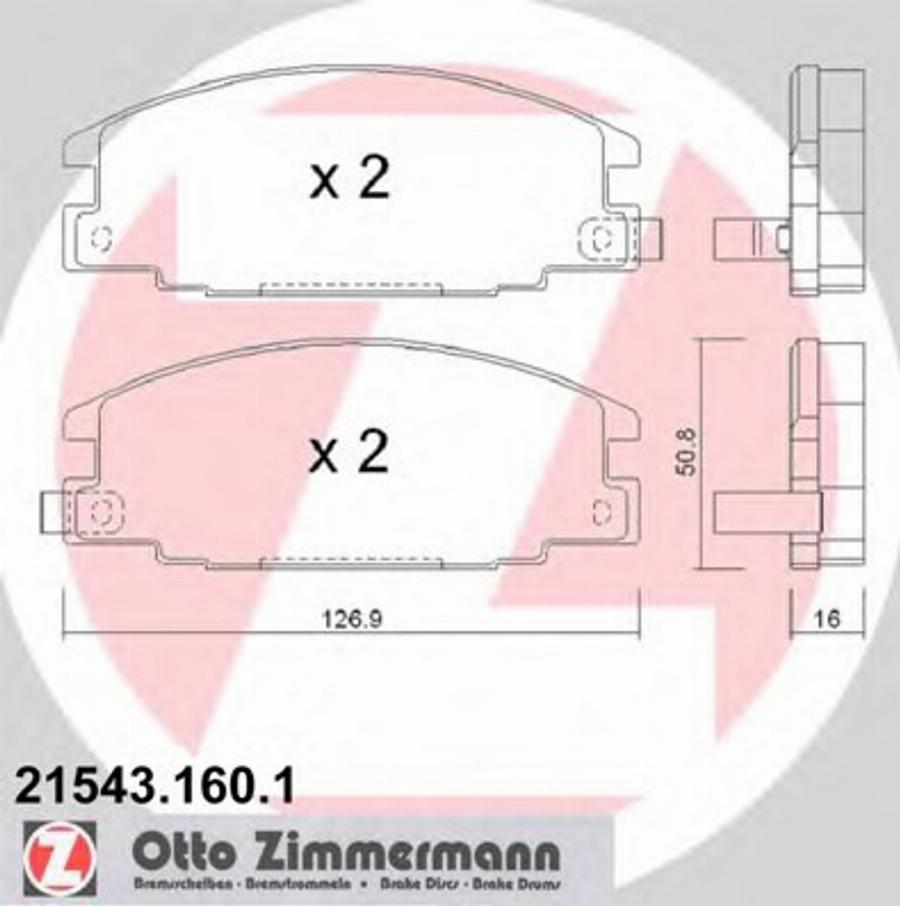 Zimmermann 21543.160.1 - Komplet Pločica, disk-kočnica www.molydon.hr